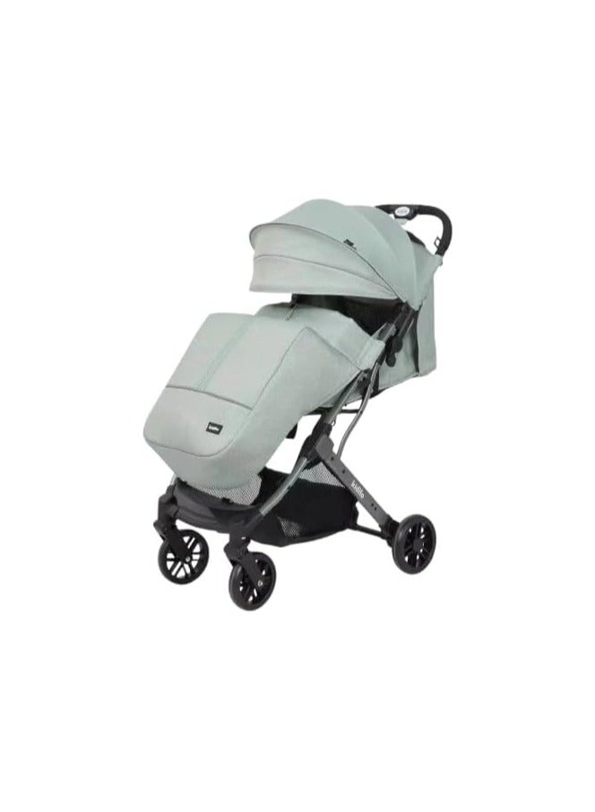 كيديليو عربة أطفال كيديلو K8 برو إف، عربة سفر خفيفة الوزن مع مسند ظهر قابل للتعديل، حماية من الأشعة فوق البنفسجية UPF50+، غطاء شتوي، لون أسود (أخضر)