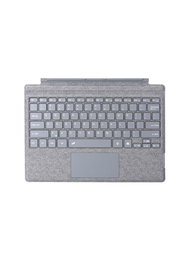 ماركة غير محددة - لوحة مفاتيح Microsoft Surface Pro8 Pro7/3/4/5 مزودة بإضاءة خلفية بلوتوث لاسلكية مغناطيسية GO - اللون: رمادي فاتح - نوع المنتج: Surface Pro 3/4/5/6/7 الجيل الثاني بإضاءة خلفية - Image 1