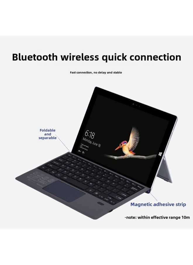 ماركة غير محددة - لوحة مفاتيح Microsoft Surface Pro8 Pro7/3/4/5 مزودة بإضاءة خلفية بلوتوث لاسلكية مغناطيسية GO - اللون: رمادي فاتح - نوع المنتج: Surface Pro 3/4/5/6/7 الجيل الثاني بإضاءة خلفية - Image 1