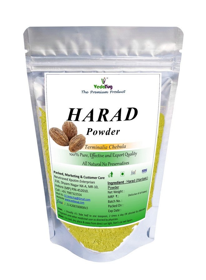 VY VedaYug Harad Powder, 200G || Haritaki Fruit Powder, Terminalia Chebula, Natural || Stand Up Ziplock Pouch Reusable, 200G  - Image 1