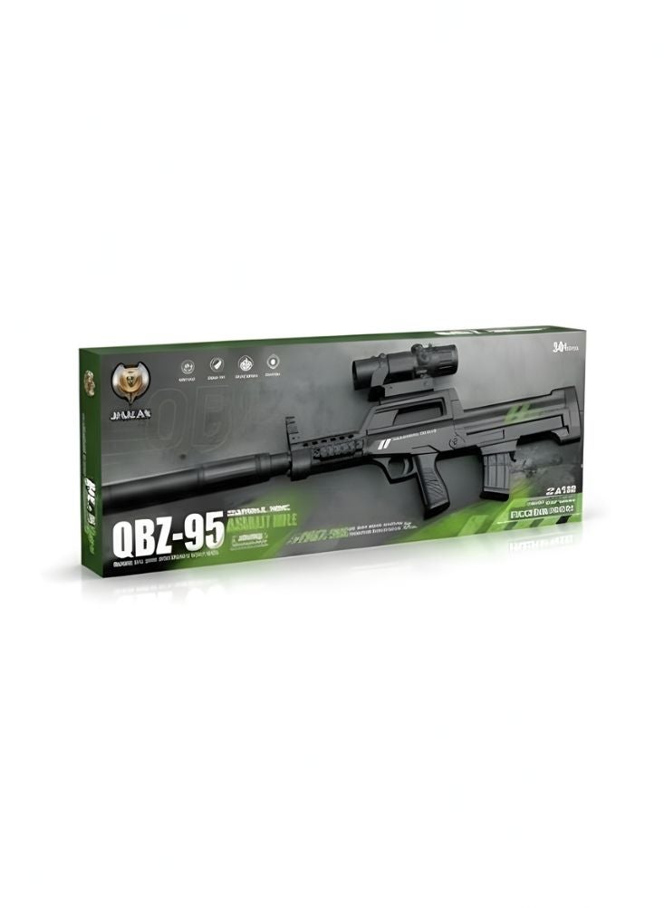 Premium Black Tactical Toy Rifle with Scope and Silencer – Kids Pretend Play Gun - Image 2