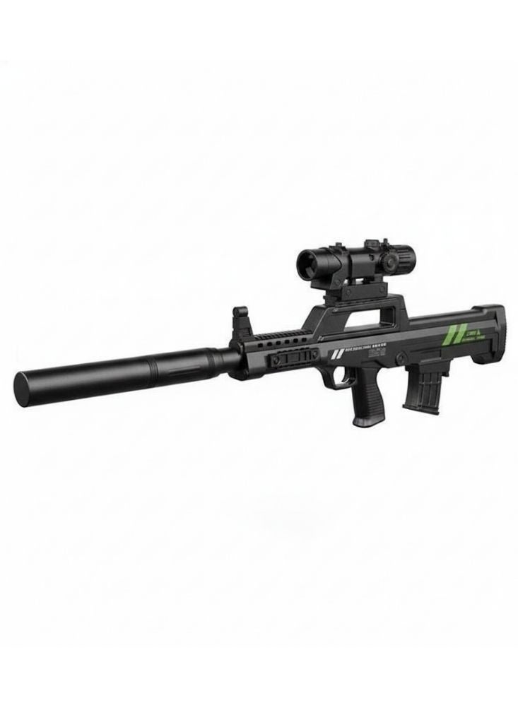 Premium Black Tactical Toy Rifle with Scope and Silencer – Kids Pretend Play Gun - Image 1