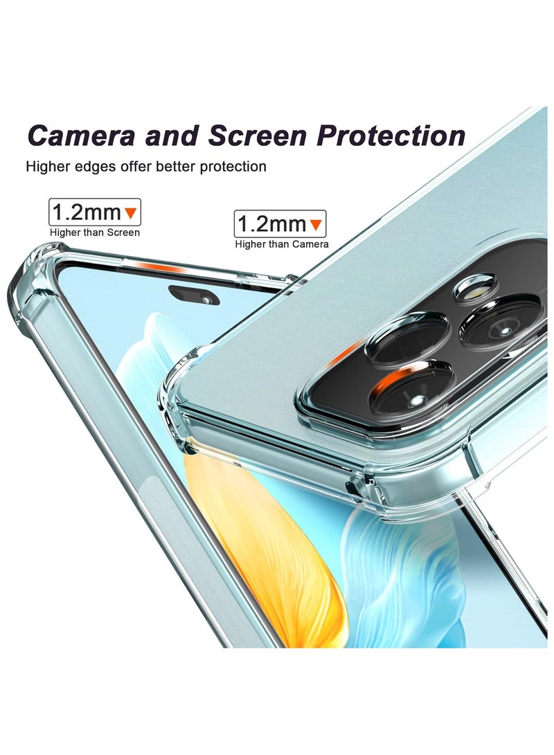 Case for Honor 200 Lite Clear Cover Shockproof flexible Silicone Bumper Cover Transparent Anti scratch TPU Full Camera Protection designed for Honor 200 Lite - Image 4