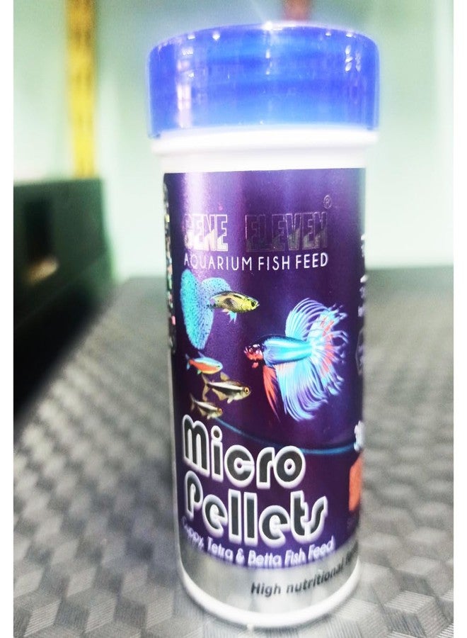 Scroll Store Gene Eleven Micro Pellet Fish Food for Guppy, Tetra, Barbs, Bettas | High Nutritional Fish Food for All Life Stages (30 gm, Seafood) - Image 1