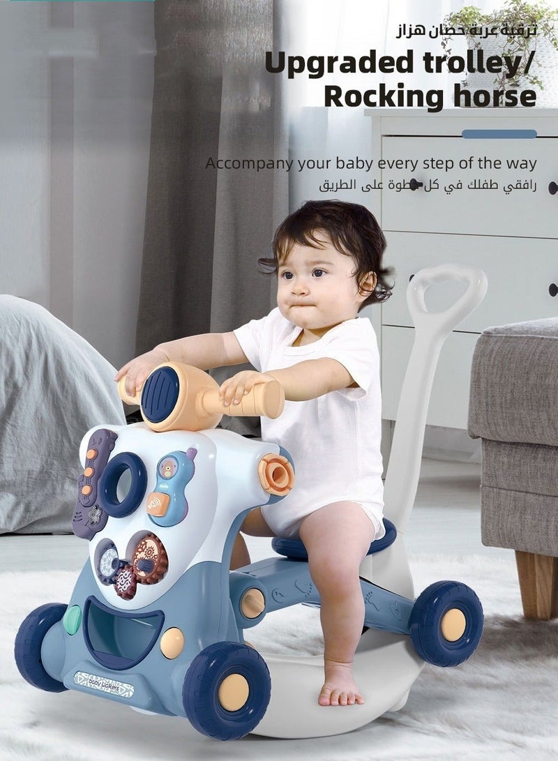 DOOKOO 6 in 1 Babies Learning Walker, Sit to Stand Baby Walkers, Multiple Toddler Activity Center, Adjustable Push Stroller, Toy Gift for Babies Boys Girls Toddlers - Image 1