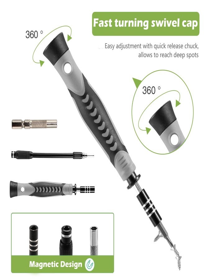 KeeKit Precision Screwdriver Set, 130 in 1 Screwdriver Kit, Magnetic Repair Tool Kit with 120 Bits, Suitable for Phone, Computer, and Household Appliances Repair - Image 4