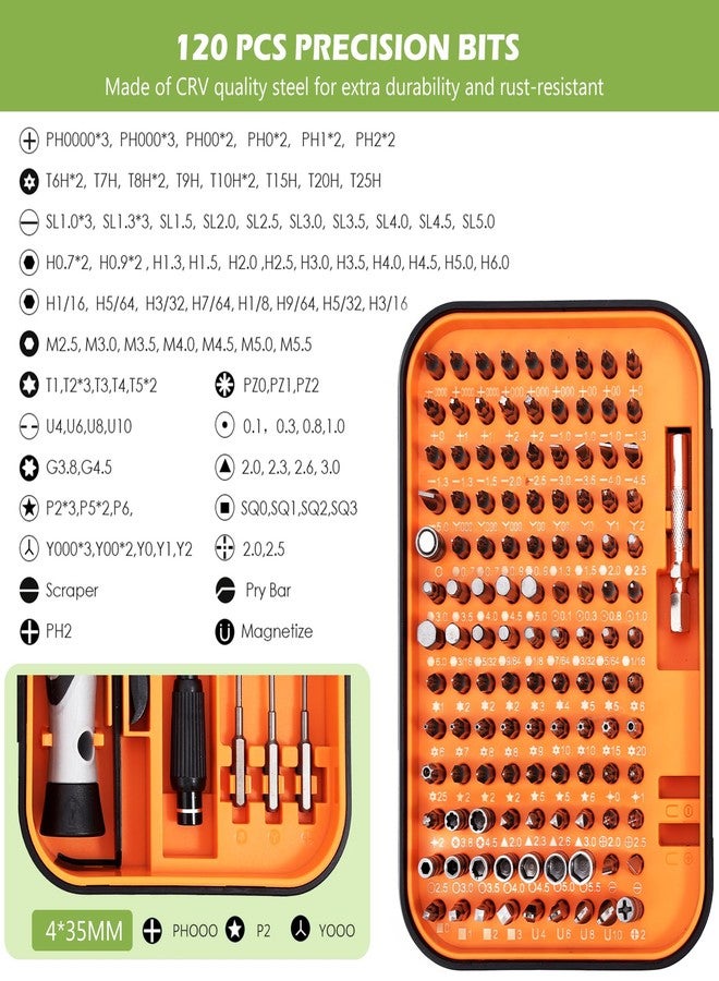 KeeKit Precision Screwdriver Set, 130 in 1 Screwdriver Kit, Magnetic Repair Tool Kit with 120 Bits, Suitable for Phone, Computer, and Household Appliances Repair - Image 2