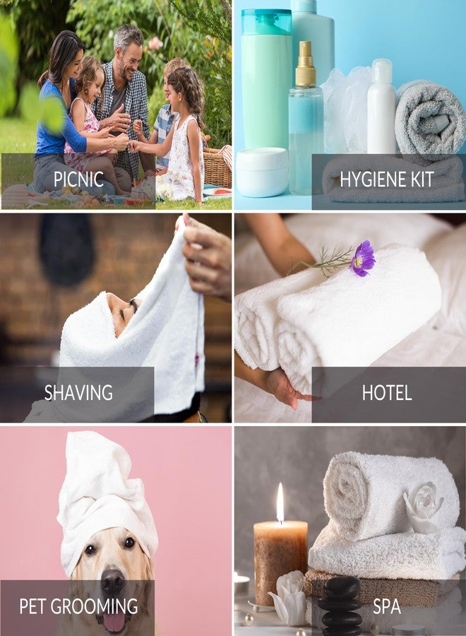 GOLD TEXTILES White Hand Towels 24 Pack (15x25 Inches) Cotton Blend Salon Towels Thin, Light Weight, Quick Drying Spa Towels - Image 4