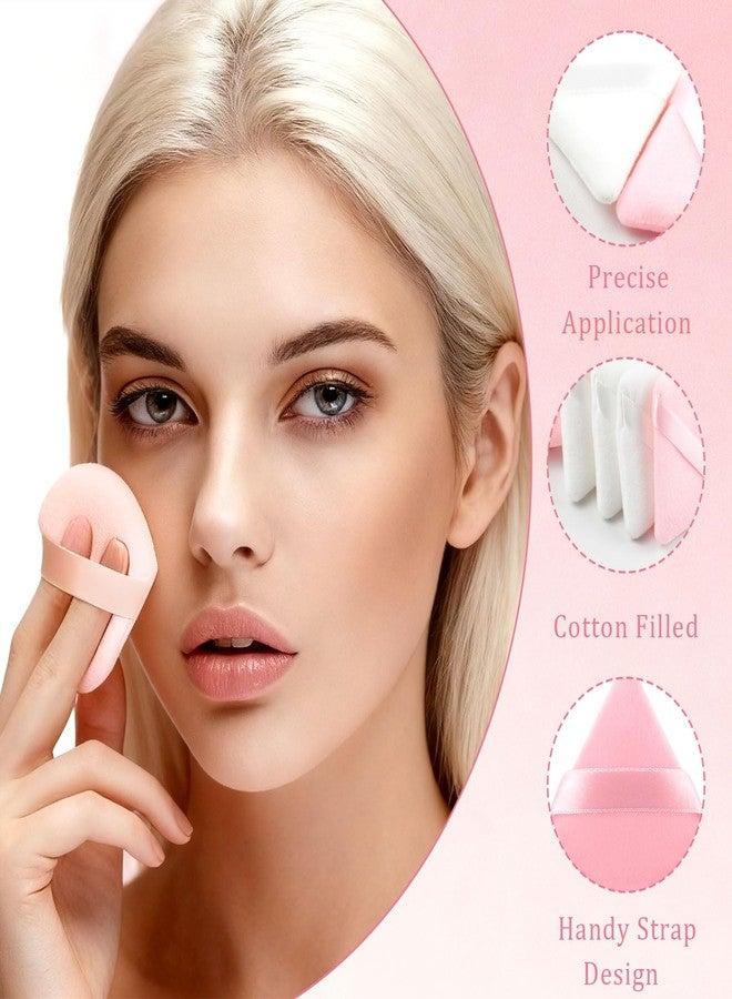 Brvlsoc 16-Piece Triangle Powder Puff Set – Soft Velour Makeup Puffs for Foundation, Powder & Blending – Reusable Beauty Sponges for Face and Body - Image 5