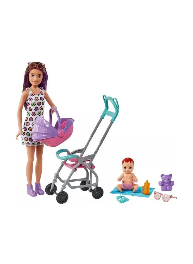 Barbie - Skipper Babysitters Doll & Stroller Playset - Image 1