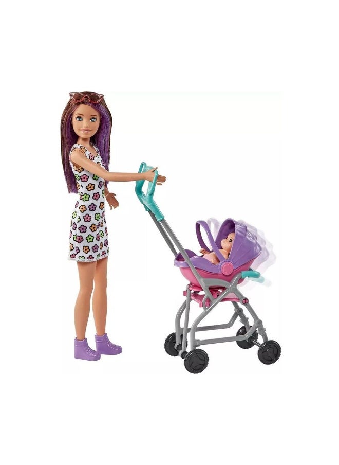 Barbie - Skipper Babysitters Doll & Stroller Playset - Image 1