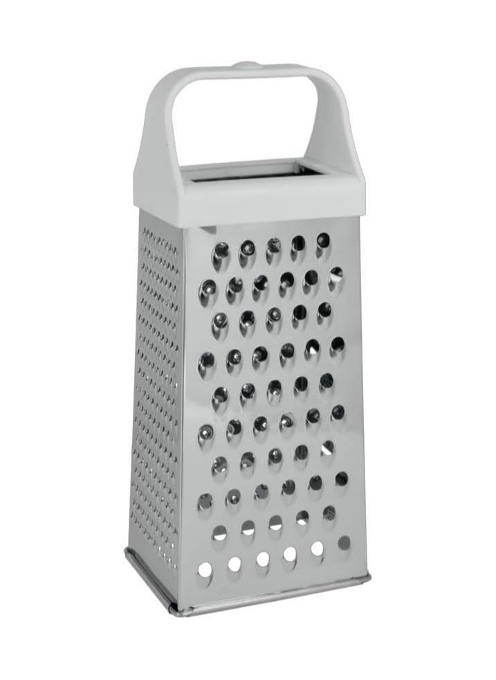 Metaltex Metaltex 19 cm 4 Sided Grater Stainless Steel Hand held Grater SlicerChopper Zester for Vegetables Cheese Chocolate  - Image 1