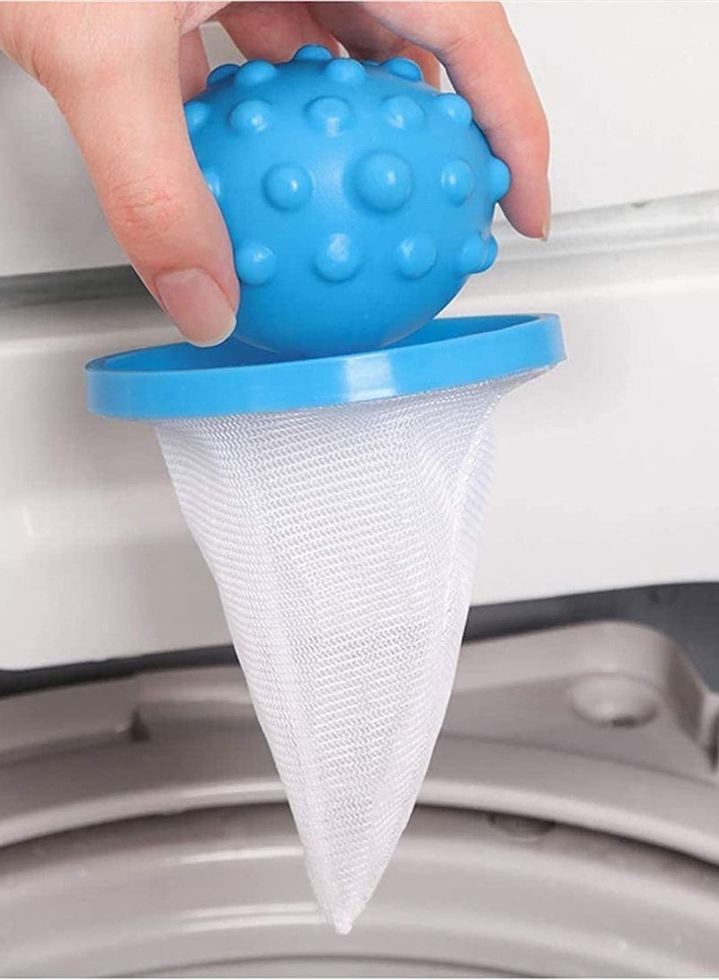 6pcs Reusable Washing Machine Lint Catcher Household Lint Mesh Bag Hair Filter Net Pouch Washer Hair Nice Hot No Chemicals Tumble Wash Washing Laundry Dryer Balls Soften Fabric - Image 1