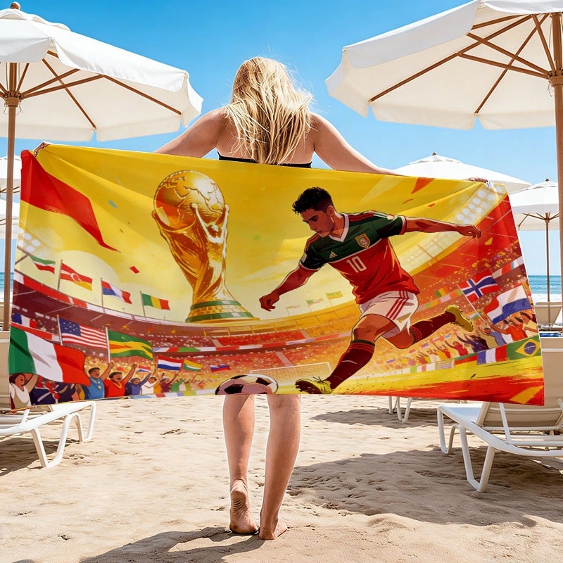 2026 World Cup Football Beach Towel - Gifts for Fans