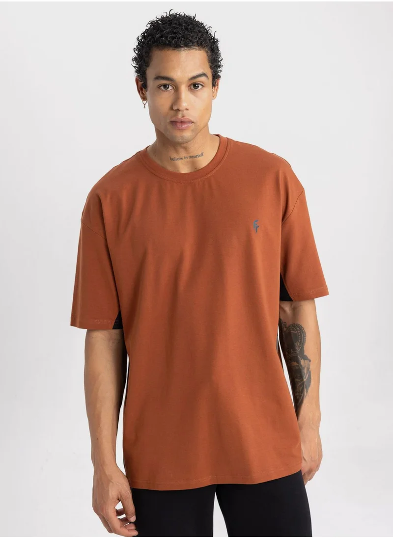 DeFacto Oversize Fit Crew Neck Printed T-Shirt