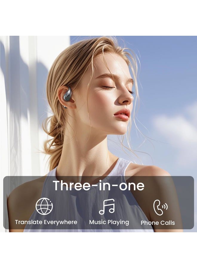 Miniso سماعات أذن لاسلكية X33 مع ترجمة AI بتقنية البلوتوث مقاومة للماء IPX5 مع وقت تشغيل 35 ساعة سماعات رأس على الأذن صوت متميز اتصال بعيد مع علبة شحن باللون الوردي - Image 5