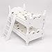 SXFSE Loft Bed 112 Wooden Dollhouse Miniature Furniture Decor Bunk Bed with Ladder Bedroom Set Play Toy - Image 2