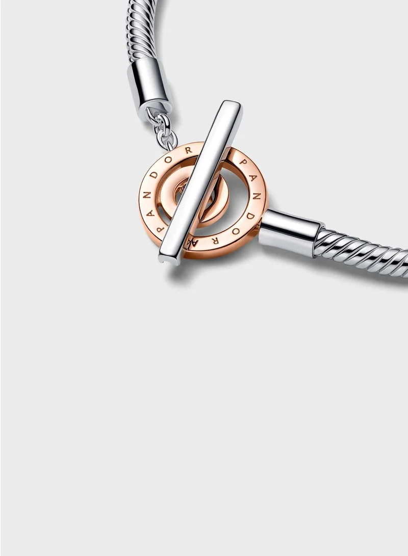PANDORA Pandora Signature T-Bar Snake Chain Bracelet