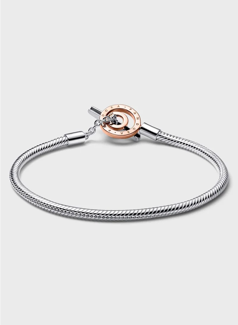 PANDORA Pandora Signature T-Bar Snake Chain Bracelet