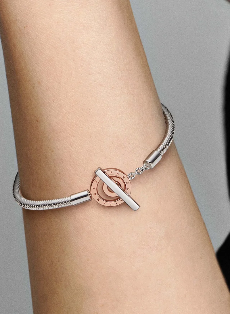 PANDORA Pandora Signature T-Bar Snake Chain Bracelet