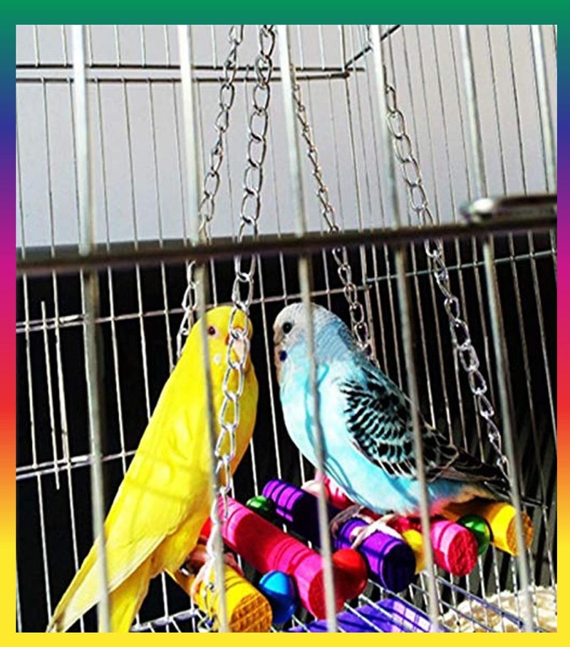 Despacito Birds Swing Hanging Toy Wooden Hammock for Birds Parrots Parakeets Budgies Cockatiels Lovebirds (5-pcs) - Image 5