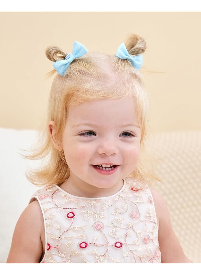 KASTWAVE Baby Girl Hair Accessories Set 20 Pcs Bow Tie Mini Elastic Hair Bands Suitable For Toddlers - Image 4