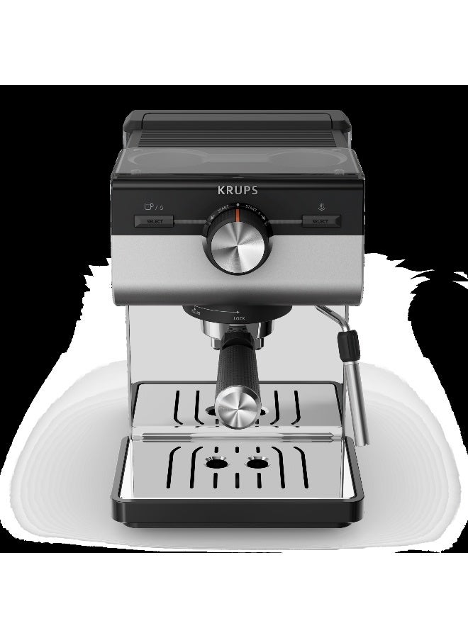 كروبس AUTHENTIC + XP384 | Manual Espresso Machine | Full Flavor Extraction | Intuitive Manual Interface | Smart Design | XP384EM0 2 L 1140 W XP384EM0 Black - Image 2