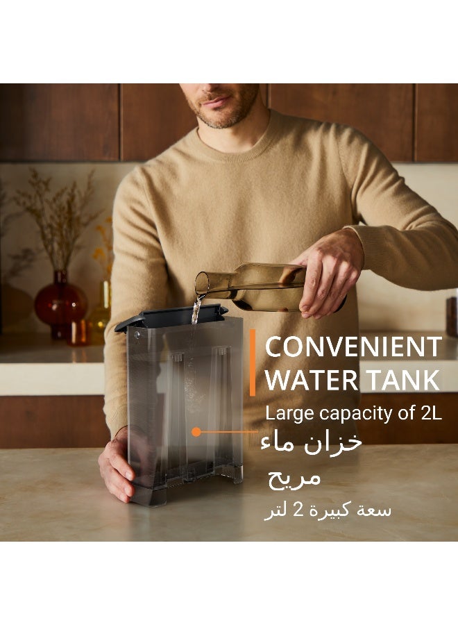 كروبس AUTHENTIC + XP384 | Manual Espresso Machine | Full Flavor Extraction | Intuitive Manual Interface | Smart Design | XP384EM0 2 L 1140 W XP384EM0 Black - Image 3