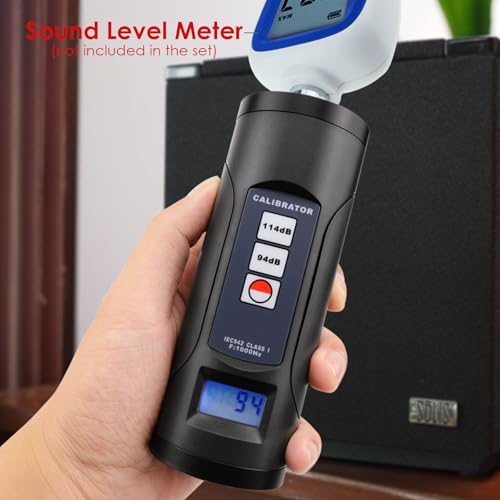 GAIN EXPRESS Digital Sound Level Meter Calibrator 94dB 114dB for 12 and 1 inch Microphone Professional Noise Decibel Calibration Tool Measurement Accuracy Check - Image 3