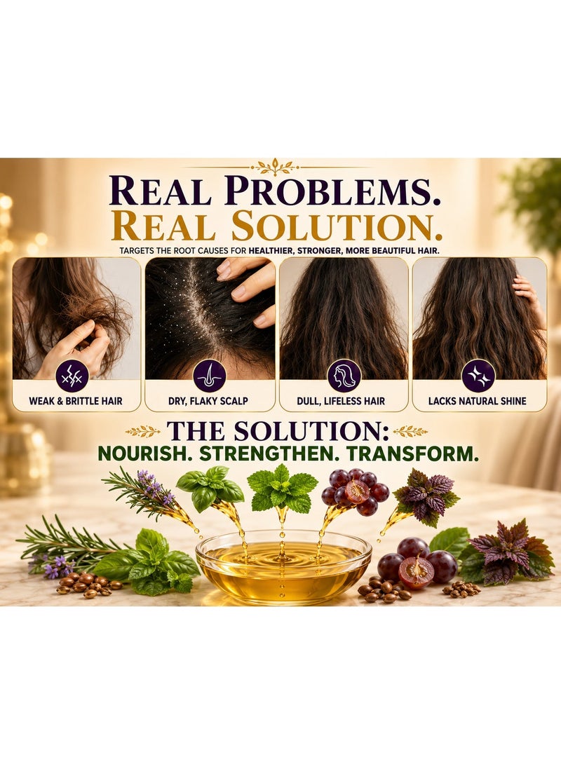 Ronalisa Rosemary Hair Oil with Peppermint | Premium Botanical Scalp & Hair Oil | Nourishes, Strengthens & Adds Shine | 50 ml - Image 4