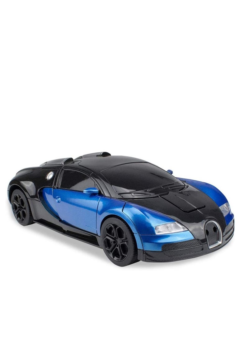 AROAQ Add Di Blue Remote Control Car Transform Robot RC Car with 40MHz Version Remote And One Button Transforming 360 Degree Rotation Drifting Ideal Car Scale and Birthday Gift Toy  - Image 4