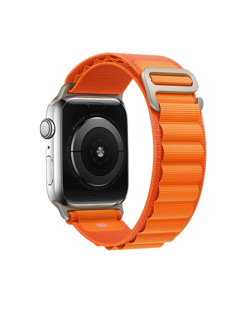 HEXABEX Replacement Apple Watch Ultra Alpine Loop Band Strap Compatible with 46mm/45mm/44mm/49mm for All Series Orange - Image 2