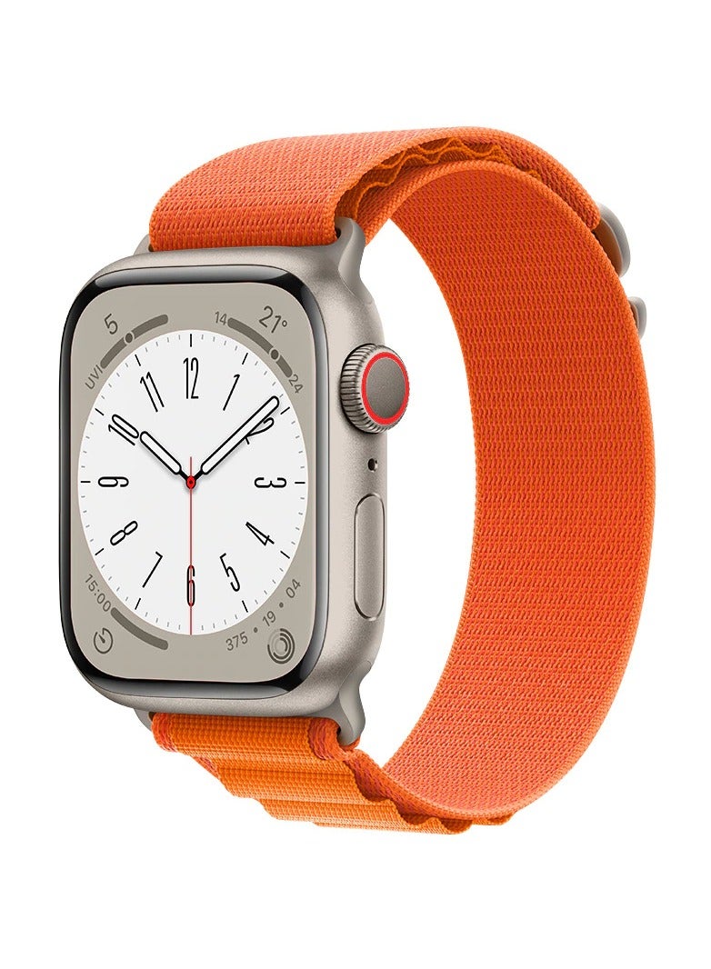 HEXABEX Replacement Apple Watch Ultra Alpine Loop Band Strap Compatible with 46mm/45mm/44mm/49mm for All Series Orange - Image 1