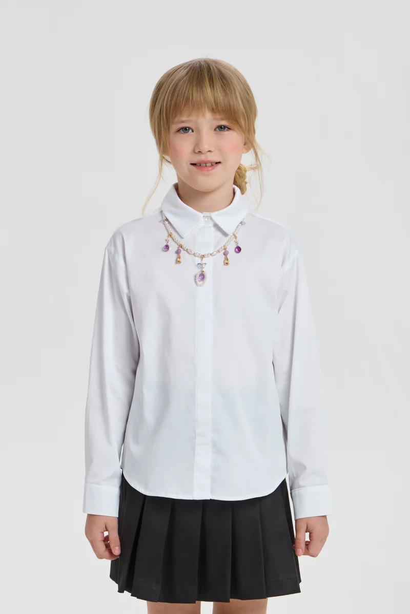 Choupette Ecru Shirt, Sequins-decorated - Choupette