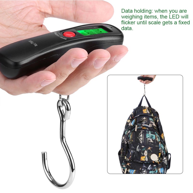 WeiHeng Digital Luggage Scale: 100kg Capacity, Backlit LCD Display - Compact Portable Design, Precise Weighing Scale for Travel, Outdoor Fishing, Home Kitchen & Daily Use - Image 3