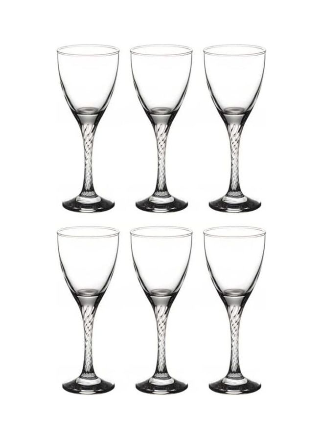 Pasabahce Twist Cup Set for Water and Juices, 6 Count Clear - Image 1