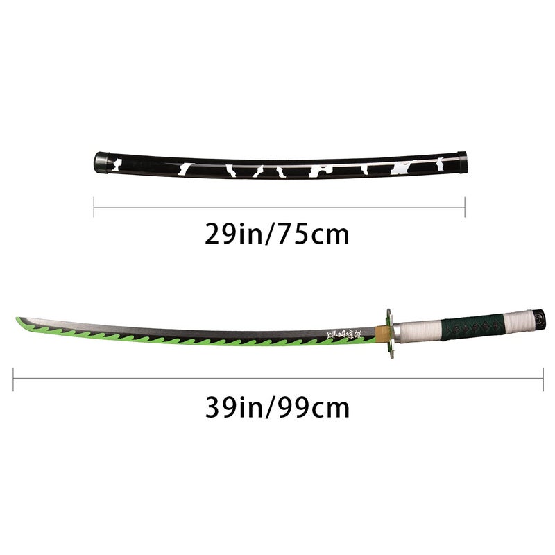 SV Handmade Anime Sword Cosplay Shinazugawa Sanemi Sword Katana 41 inchesï¼ŒCollectible Gifts - Image 2