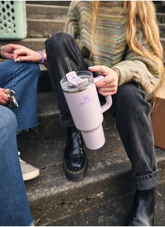 Stanley Quencher H2.0 FlowState Stainless Steel Vacuum Insulated Tumbler with Lid and Straw for Water, Iced Tea or Coffee, Cup Smoothie and More Orchid 40 oz 32x15x 10cm,Orchid  - Image 5
