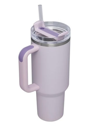 Stanley Quencher H2.0 FlowState Stainless Steel Vacuum Insulated Tumbler with Lid and Straw for Water, Iced Tea or Coffee, Cup Smoothie and More Orchid 40 oz 32x15x 10cm,Orchid Purple - view 2