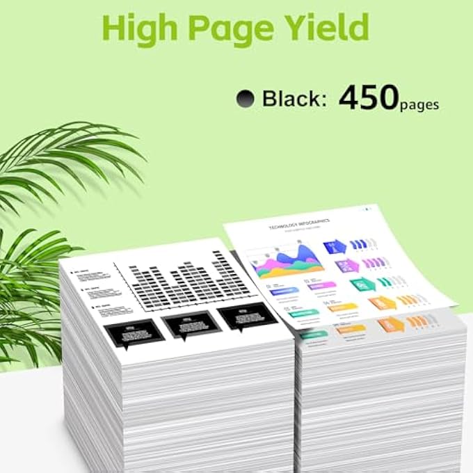 RE-MANUFACTURED 65XL 65BXL INK CARTRIDGE REPLACEMENT FOR HP ENVY 5058 5055 5052 DESKJET 2622 2624 2652 2655 3752 3755 3758 3720 3721 3730 PRINTERS, WITH NEW VERSION CHIP (BLACK,2 PACK) - Image 3