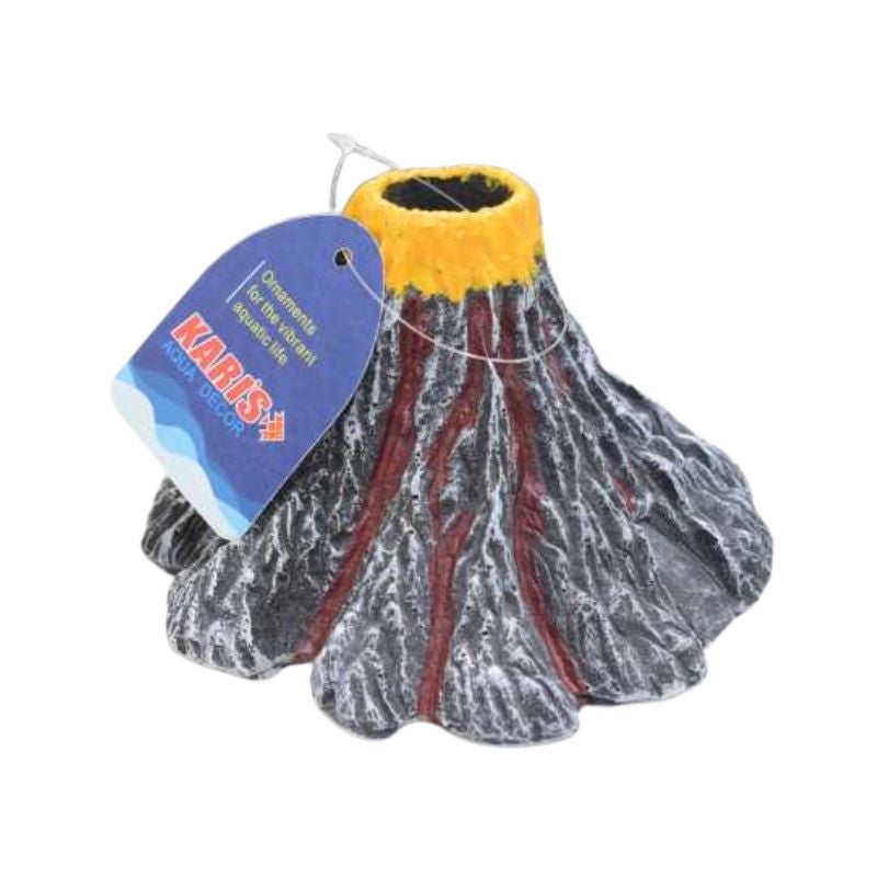 Karis Multicolored Volcano & Flower Ornament for Aquariums , 1 pcs