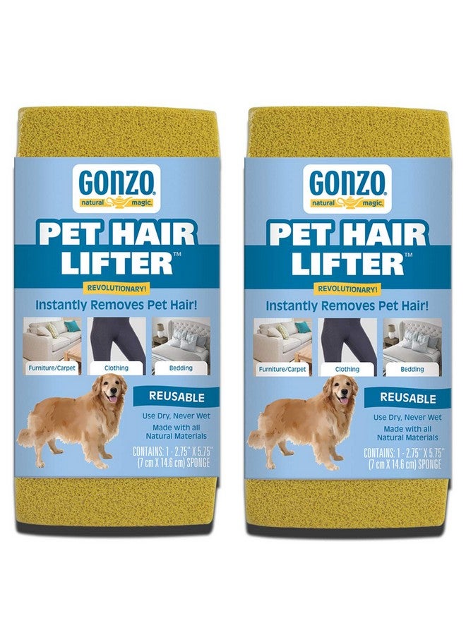 Gonzo Natural Magic Gonzo Pet Hair Remover - 2 Pack - Lift and Remove Dog, Cat and Other Pet Hair from Furniture, Carpet, Bedding and Clothing  - Image 1
