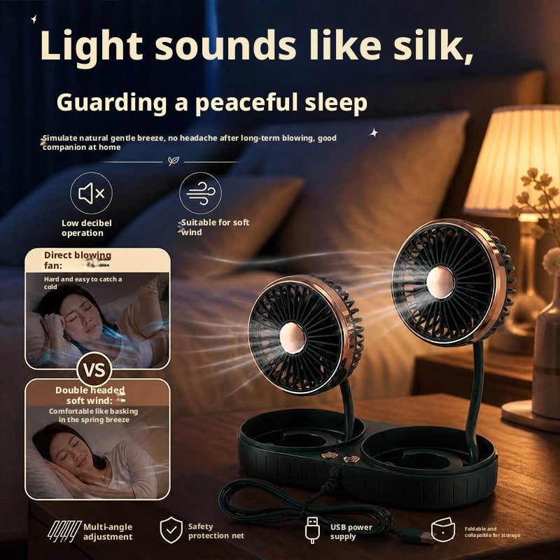Car Fan USB Dual Head 12V/24V Truck Fan - Image 4
