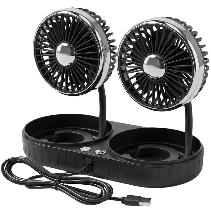 Car Fan USB Dual Head 12V/24V Truck Fan - Image 5