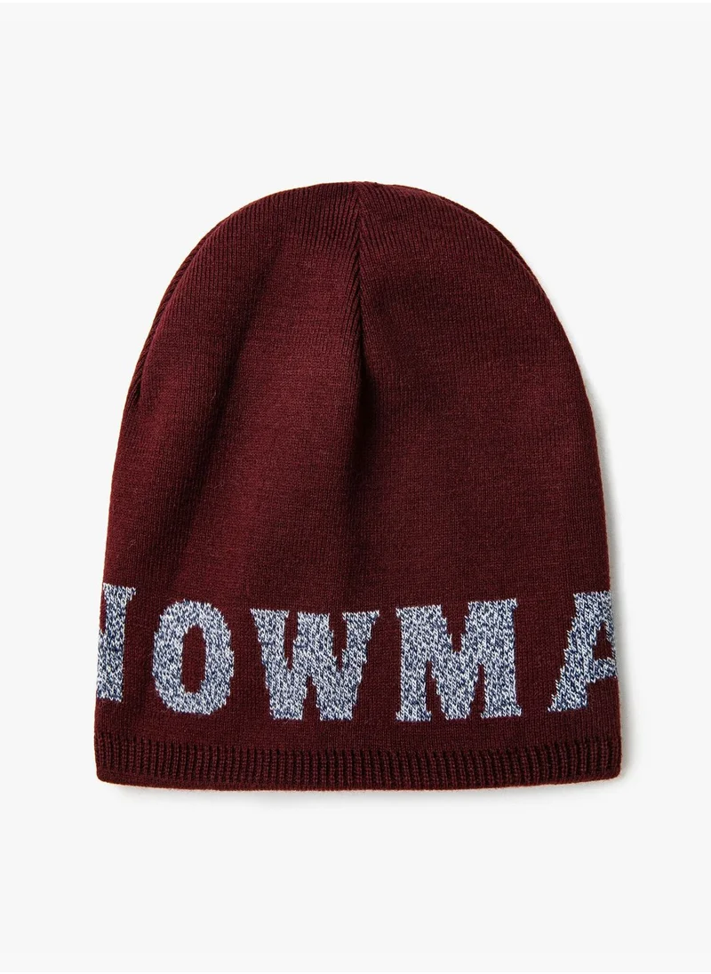 KOTON Letter Printed Beanie