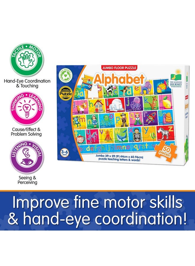 The Learning Journey: Jumbo Floor Puzzles - Alphabet - Extra Large Puzzle Measures 3 ft by 2 ft - Preschool Toys & Gifts for Boys & Girls Ages 3 and Up (436318) - Image 5