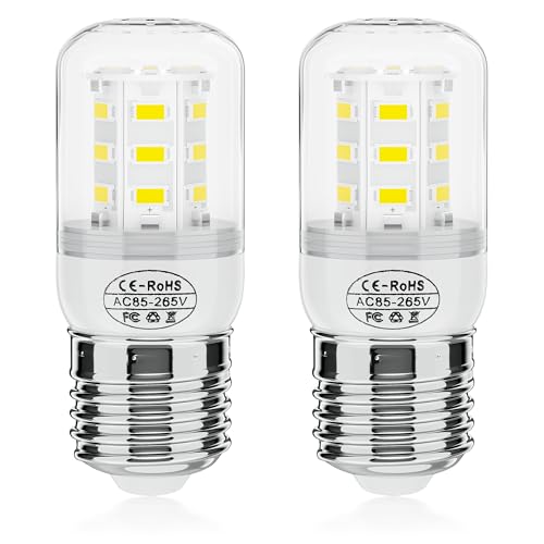 Bogda Upgraded KEI D34L Refrigerator Bulb 5304511738 LED Refrigerators Light Bulbs Fit for Frigidaire Kenmore, RefrigeratorS Light Bulb Replacement (3.5W 85V-265V E27 White Light)-2Packs - Image 1