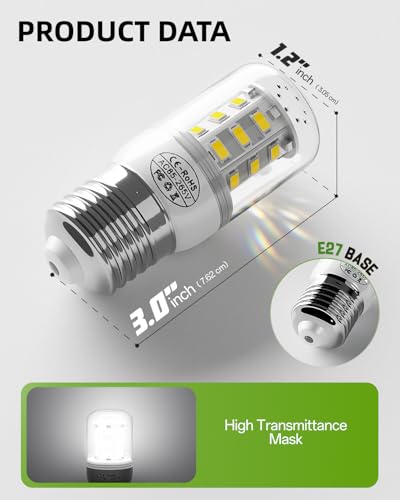 Bogda Upgraded KEI D34L Refrigerator Bulb 5304511738 LED Refrigerators Light Bulbs Fit for Frigidaire Kenmore, RefrigeratorS Light Bulb Replacement (3.5W 85V-265V E27 White Light)-2Packs - Image 3
