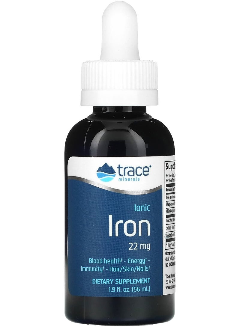 Trace Minerals Ionic Iron, 22 mg, 1.9 fl oz (56 ml)