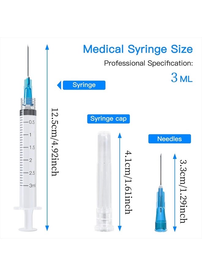RUIZHE 3ML Disposable syringe with Needle, Individually Wrapped (23Ga 25mm/1.0inch, Pack of 20)  - Image 2